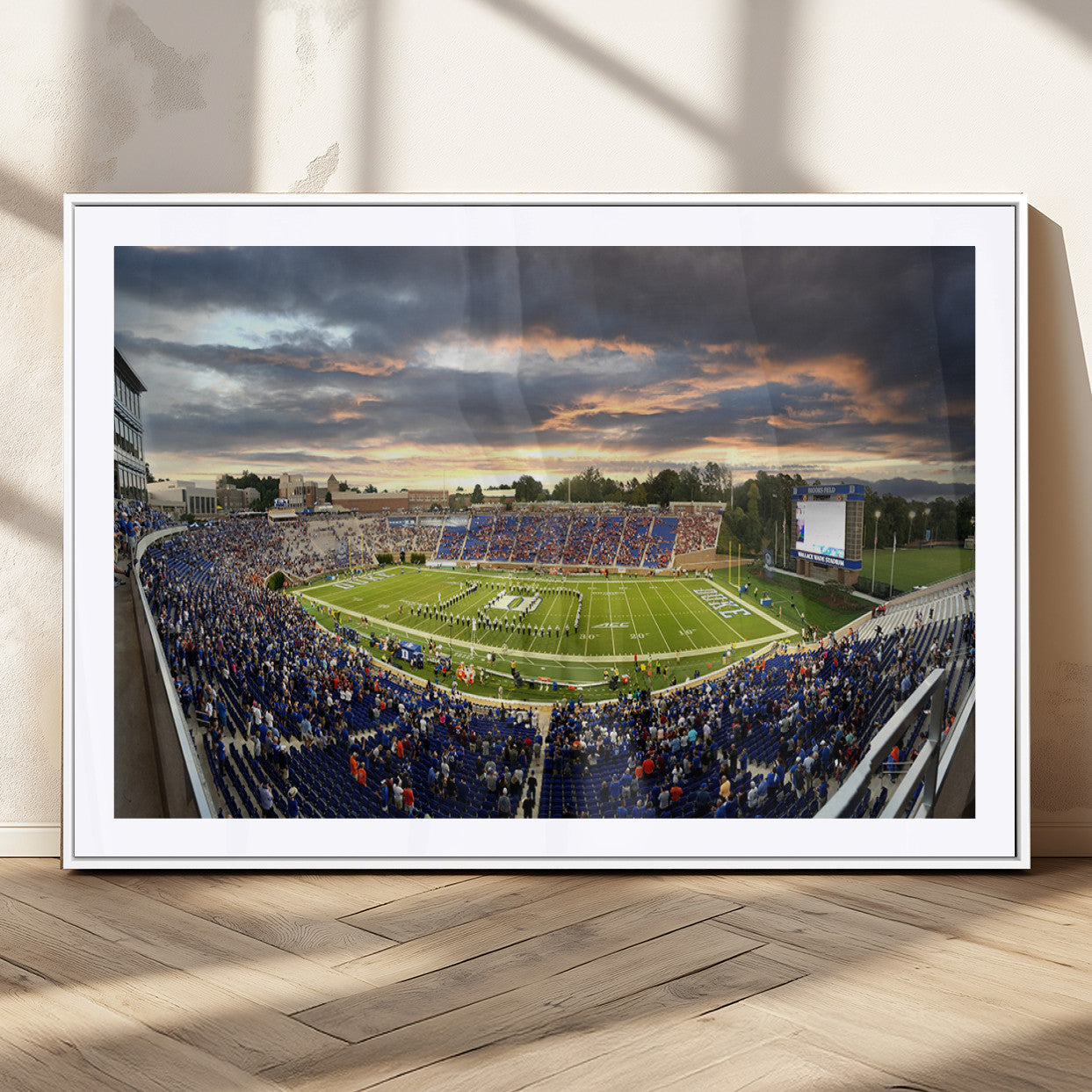 MGC-FP-36x24 - Duke University Blue Devils Football Team Print - Durham Wallace Wade Stadium Wall Art Canvas Print