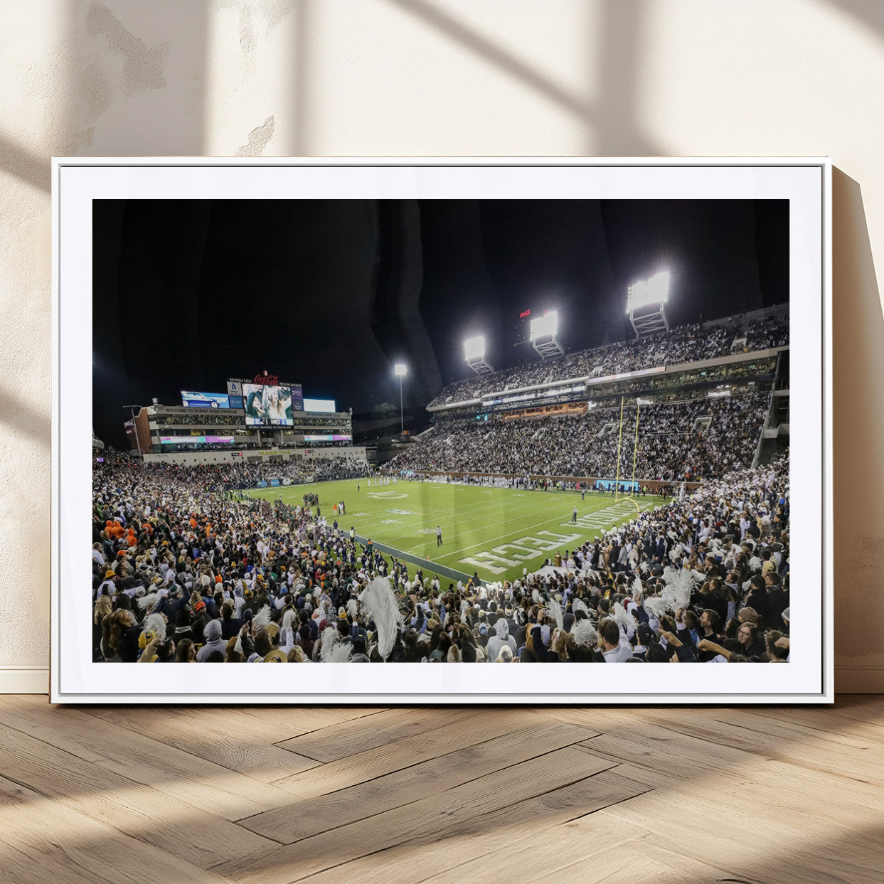 MGC-FP-36x24 - Georgia Tech Yellow Jackets Football Team Print - Atlanta Bobby Dodd Stadium Wall Art Canvas Print