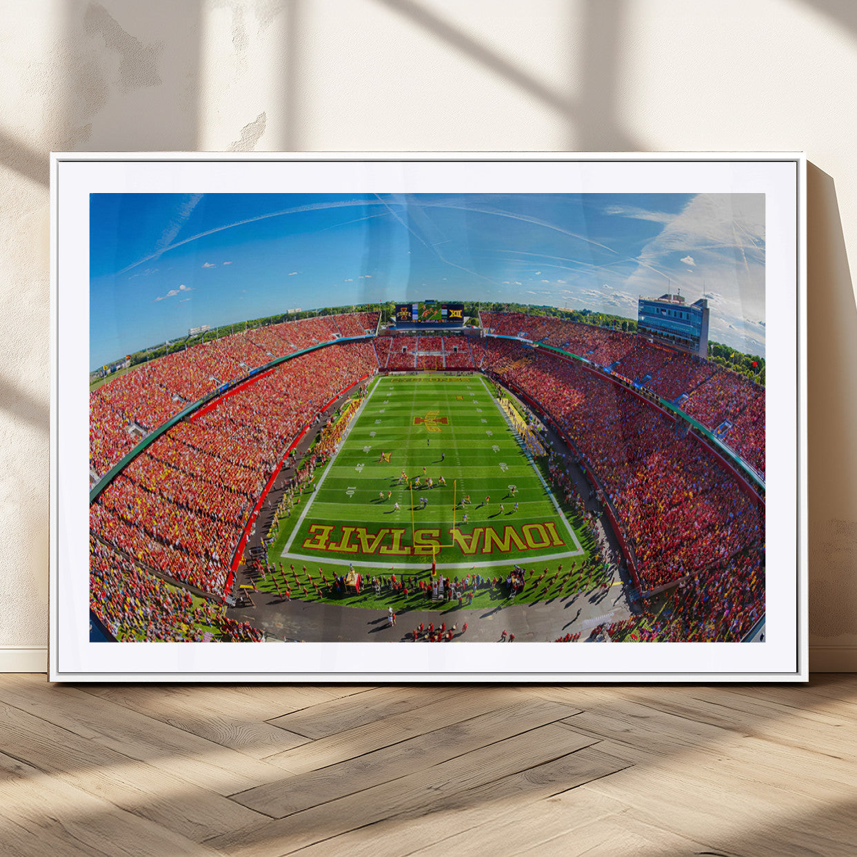 MGC-FP-36x24 - Iowa State University Cyclones Football Team Print - Ames Jack Trice Stadium Wall Art Canvas Print