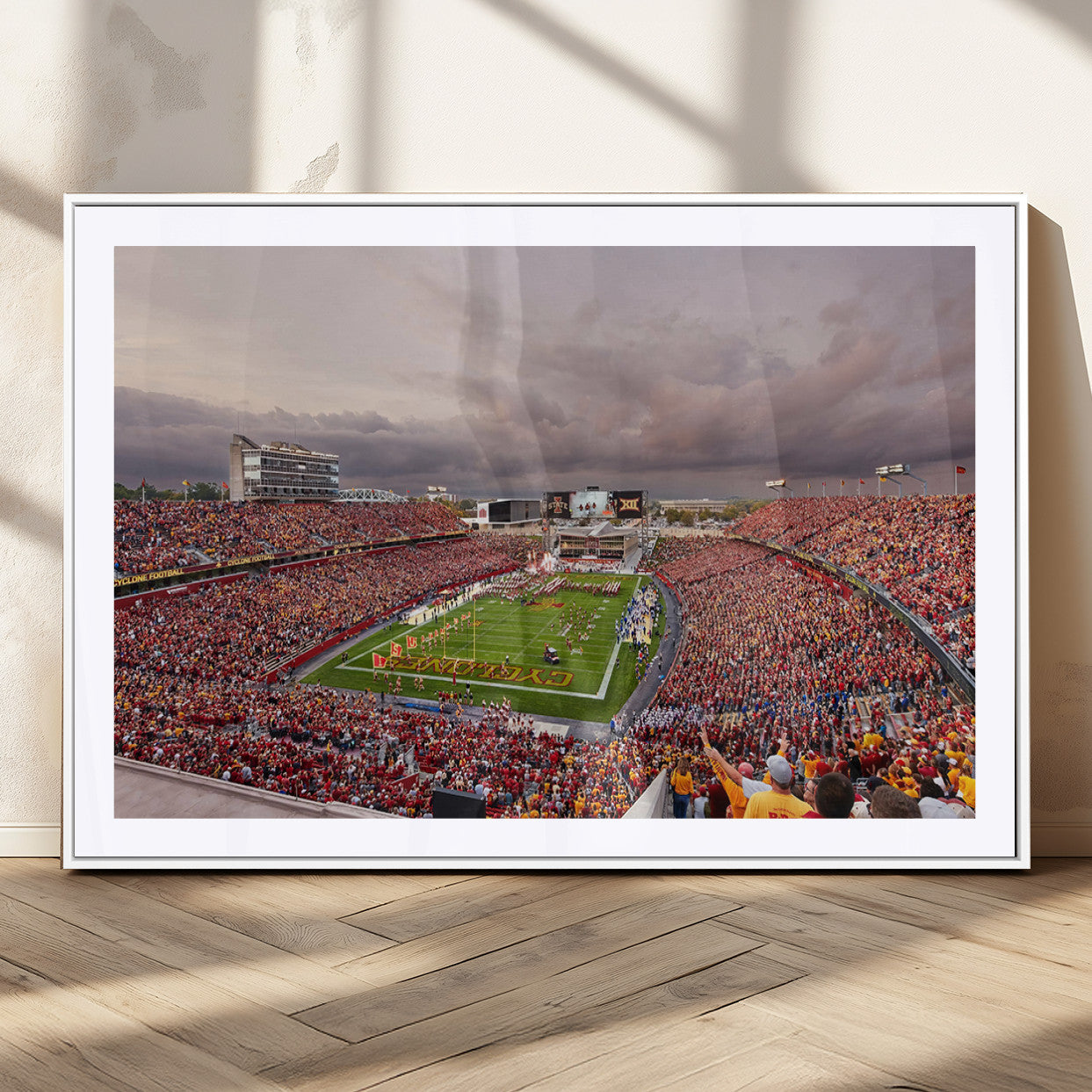 MGC-FP-36x24 - Iowa State University Cyclones Football Team Print - Ames Jack Trice Stadium Wall Art Canvas Print