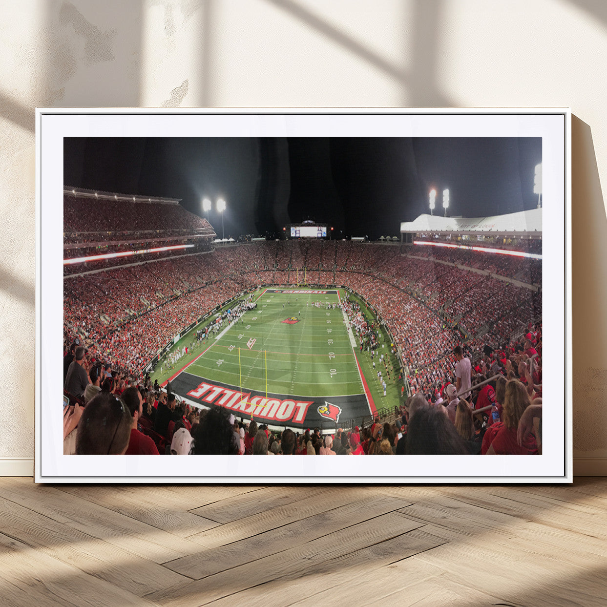 MGC-FP-36x24 - University of Louisville Cardinals Football Team Print - Louisville Cardinal Stadium Wall Art Canvas
