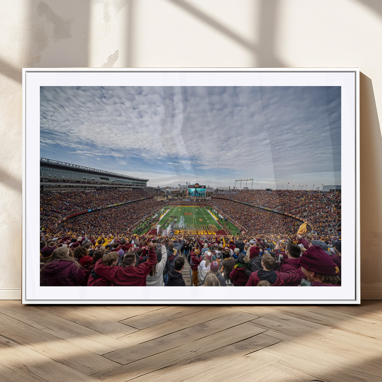 MGC-FP-36x24 - University of Minnesota Golden Gophers Football Team Print - Minneapolis Huntington Bank Stadium Art