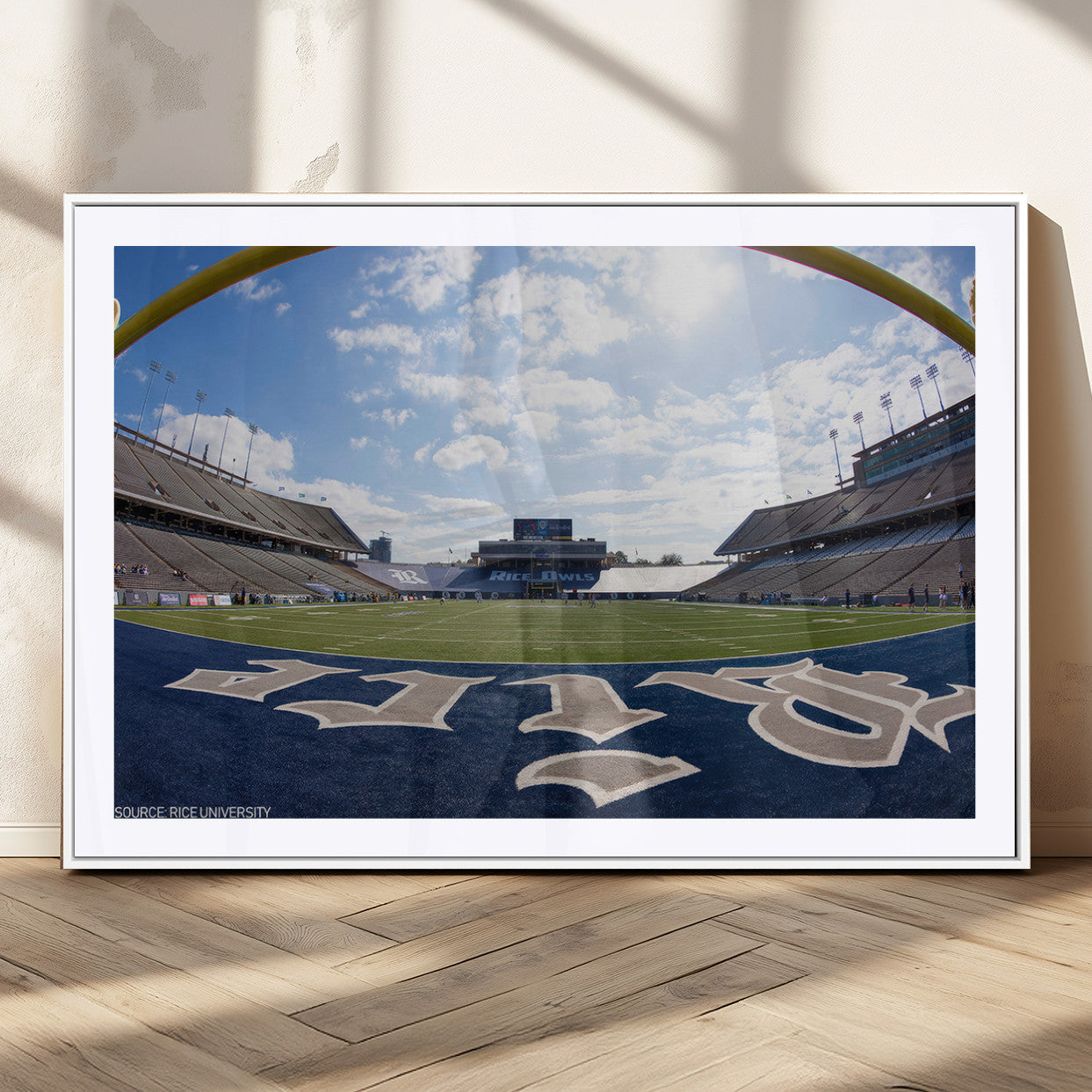 MGC-FP-36x24 - Rice University Owls Football Team Print - Houston Rice Stadium Wall Art Canvas Print