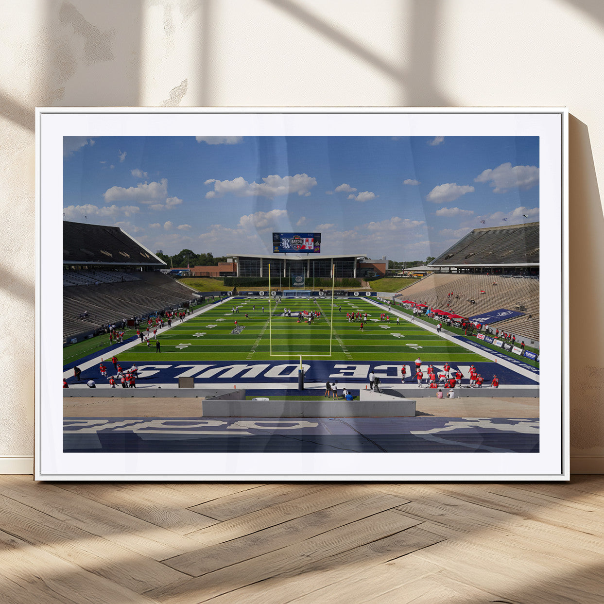 MGC-FP-36x24 - Rice University Owls Football Team Print - Houston Rice Stadium Wall Art Canvas Print