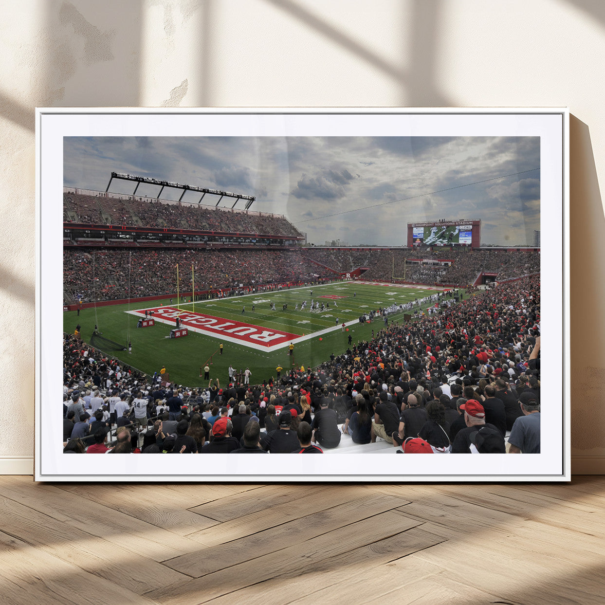 MGC-FP-36x24 - Rutgers Scarlet Knights Football Team Print - SHI Stadium, Piscataway Wall Art Canvas Print
