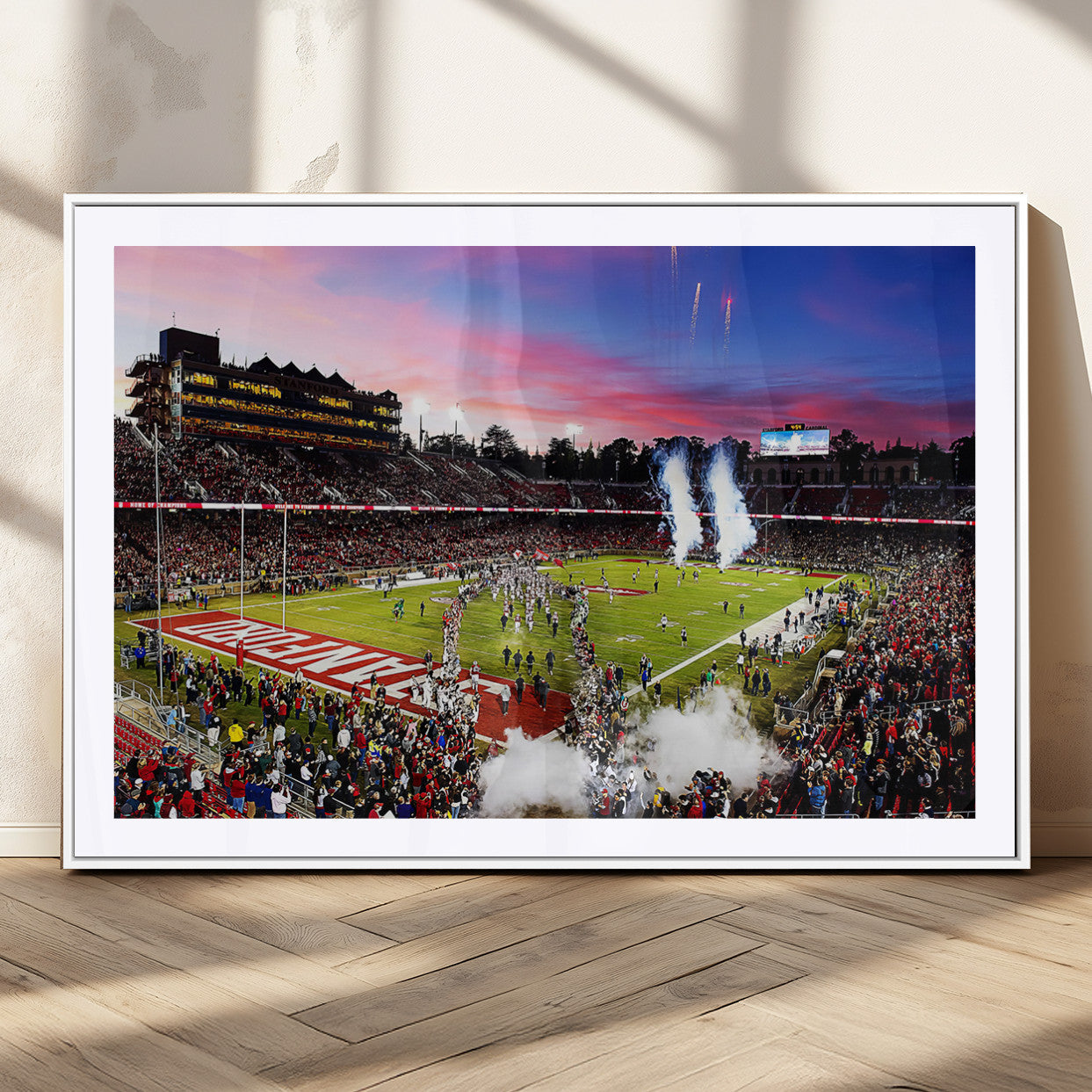 MGC-FP-36x24 - Stanford University Cardinal Football Team Print - Stanford Stadium Wall Art Canvas Print
