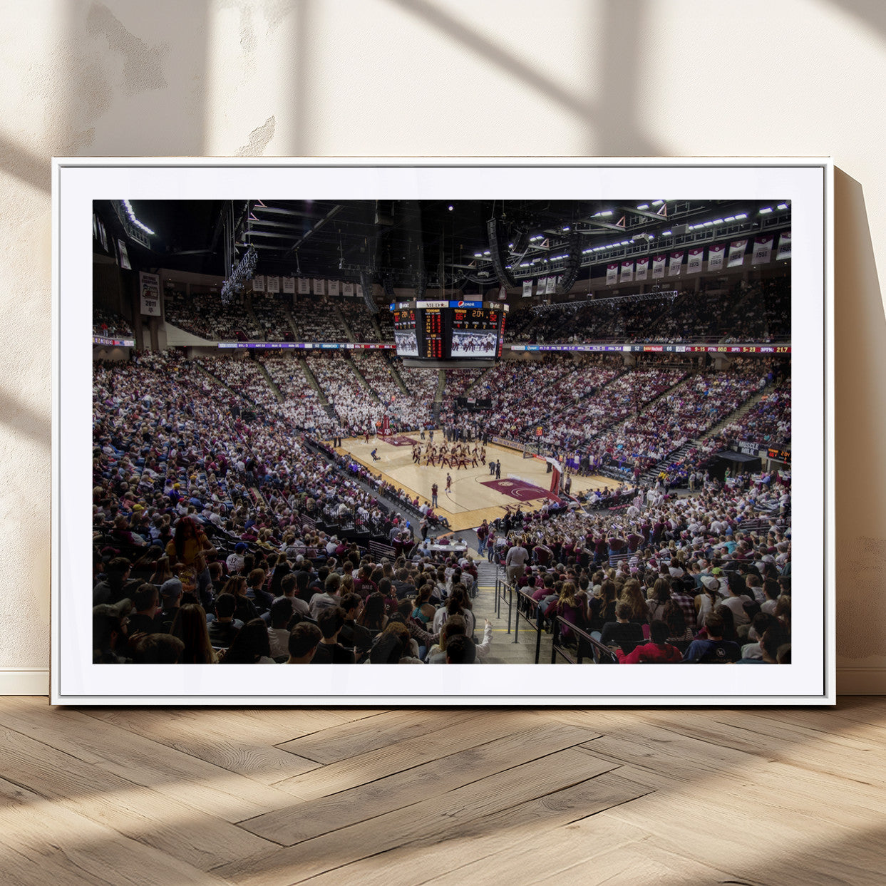 MGC-FP-36x24 - University of Nebraska Cornhuskers Basketball Team Print - Lincoln Red Arena Wall Art Canvas Print