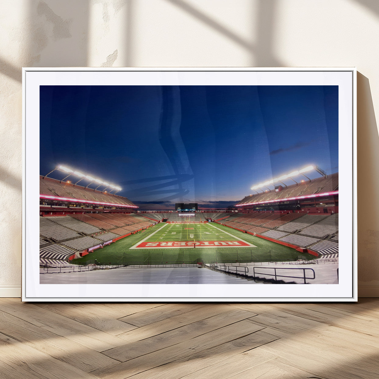 MGC-FP-36x24 - Rutgers Scarlet Knights Football Team Print - Piscataway SHI Stadium Wall Art Canvas Print
