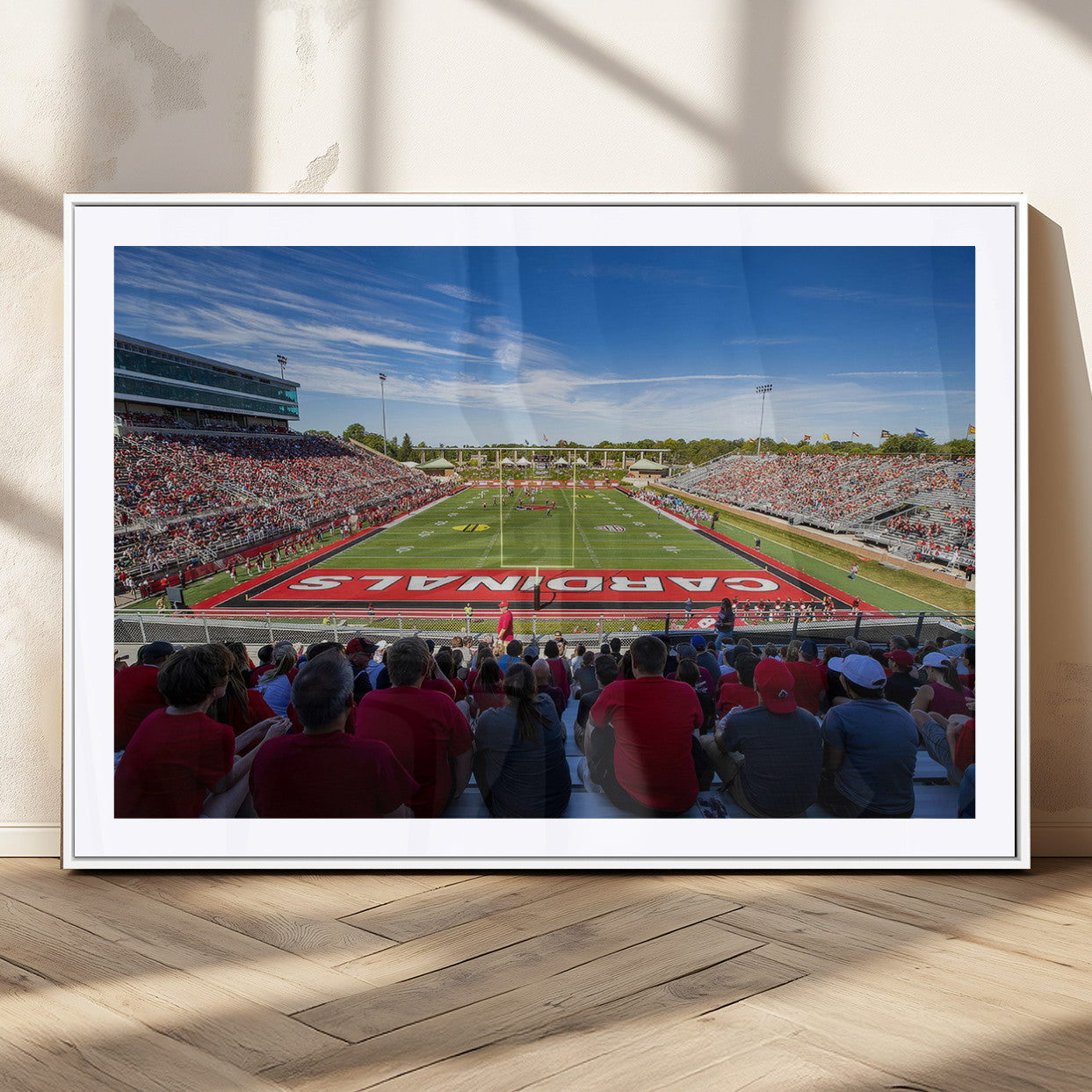 MGC-FP-36x24 - Ball State Cardinals Football Team Print - Muncie Scheumann Stadium Wall Art Canvas Print