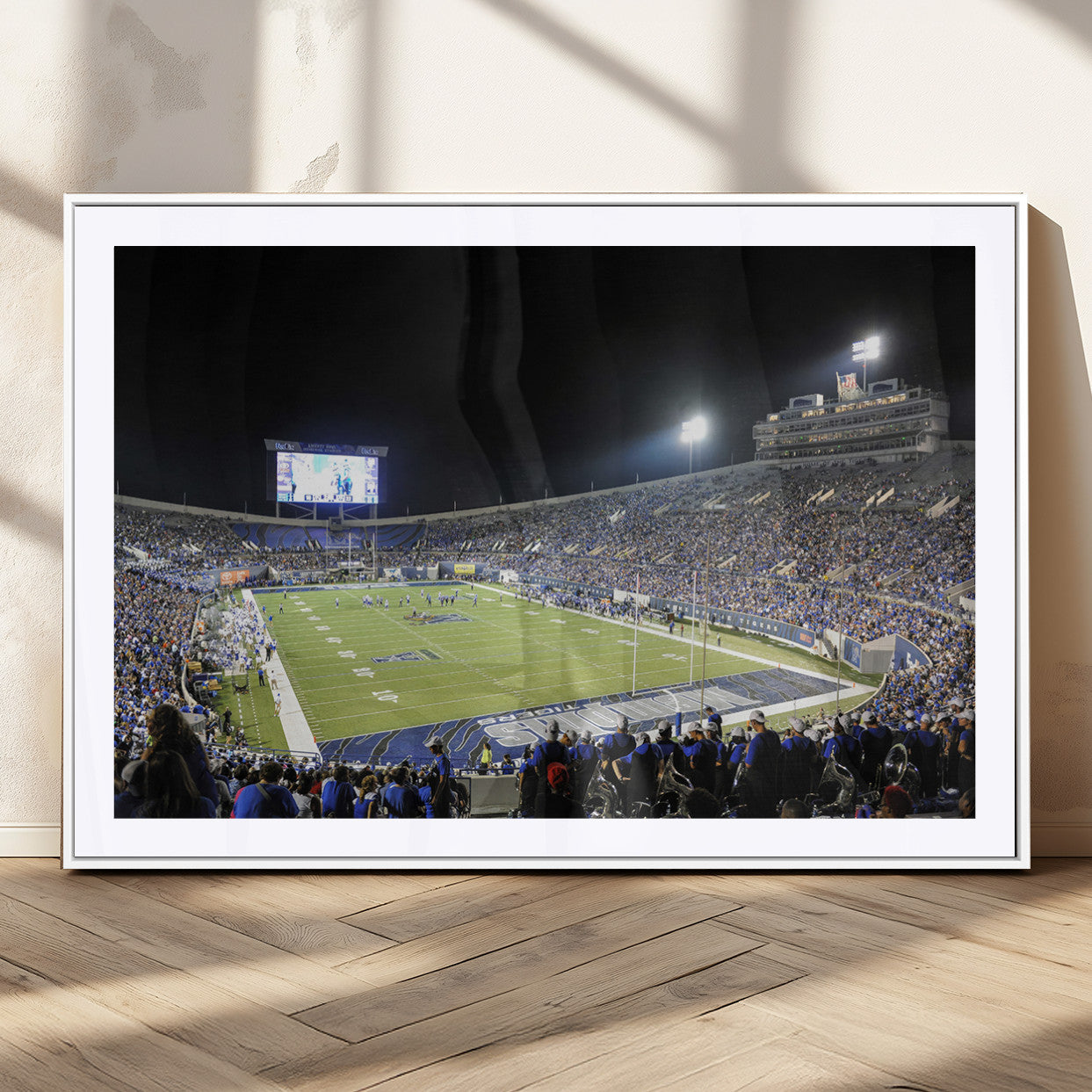 MGC-FP-36x24 - University of Memphis Tigers Football Team Print - Memphis Simmons Bank Liberty Stadium Wall Art