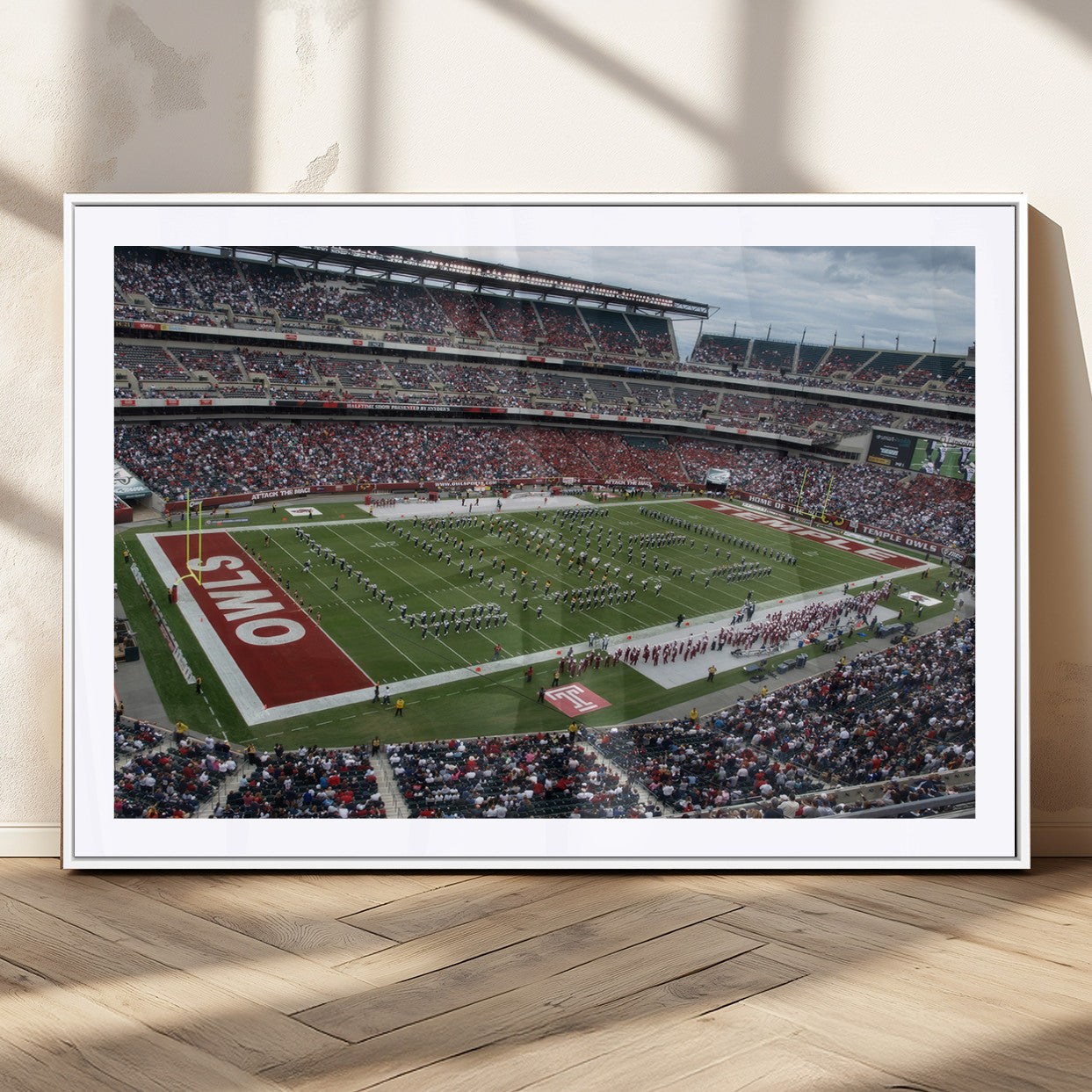 MGC-FP-36x24 - The Temple University Owls Athletics Team Print - Philadelphia Lincoln Financial Field Stadium Wall