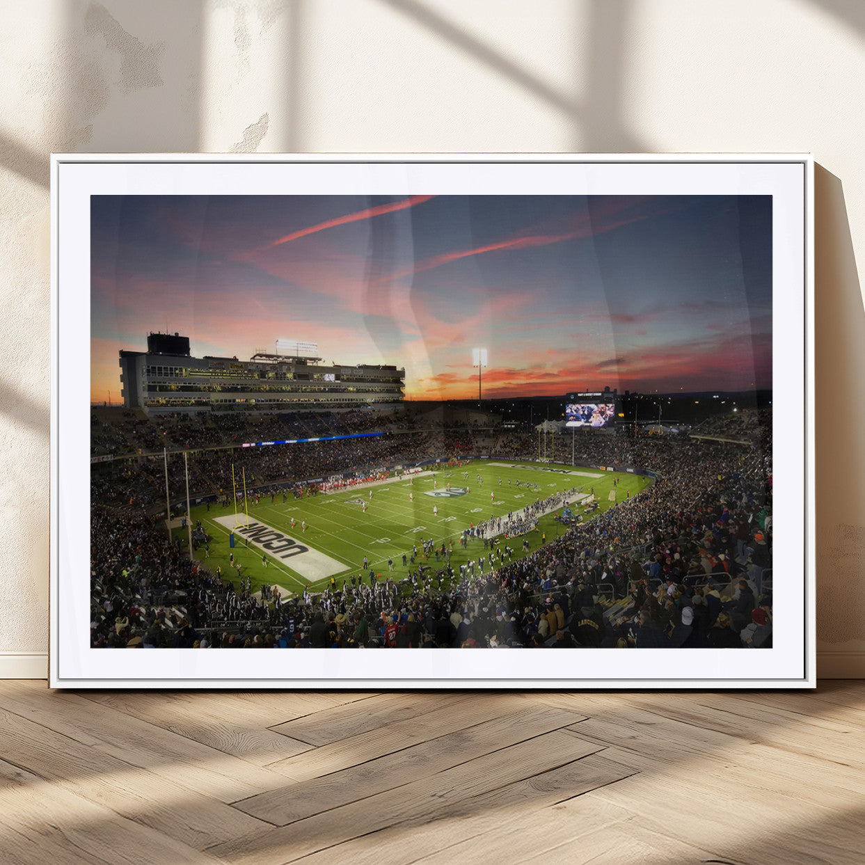MGC-FP-36x24 - The University of Connecticut UCONN Huskies Football Team Print - East Hartford Pratt & Whitney