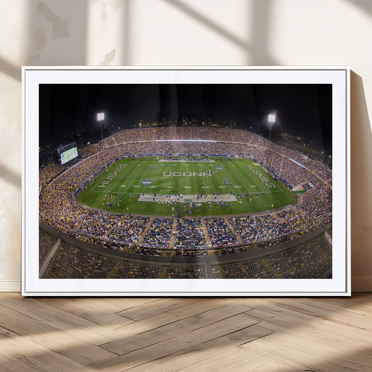 MGC-FP-36x24 - The University of Connecticut UCONN Huskies Football Team Print - East Hartford Pratt & Whitney