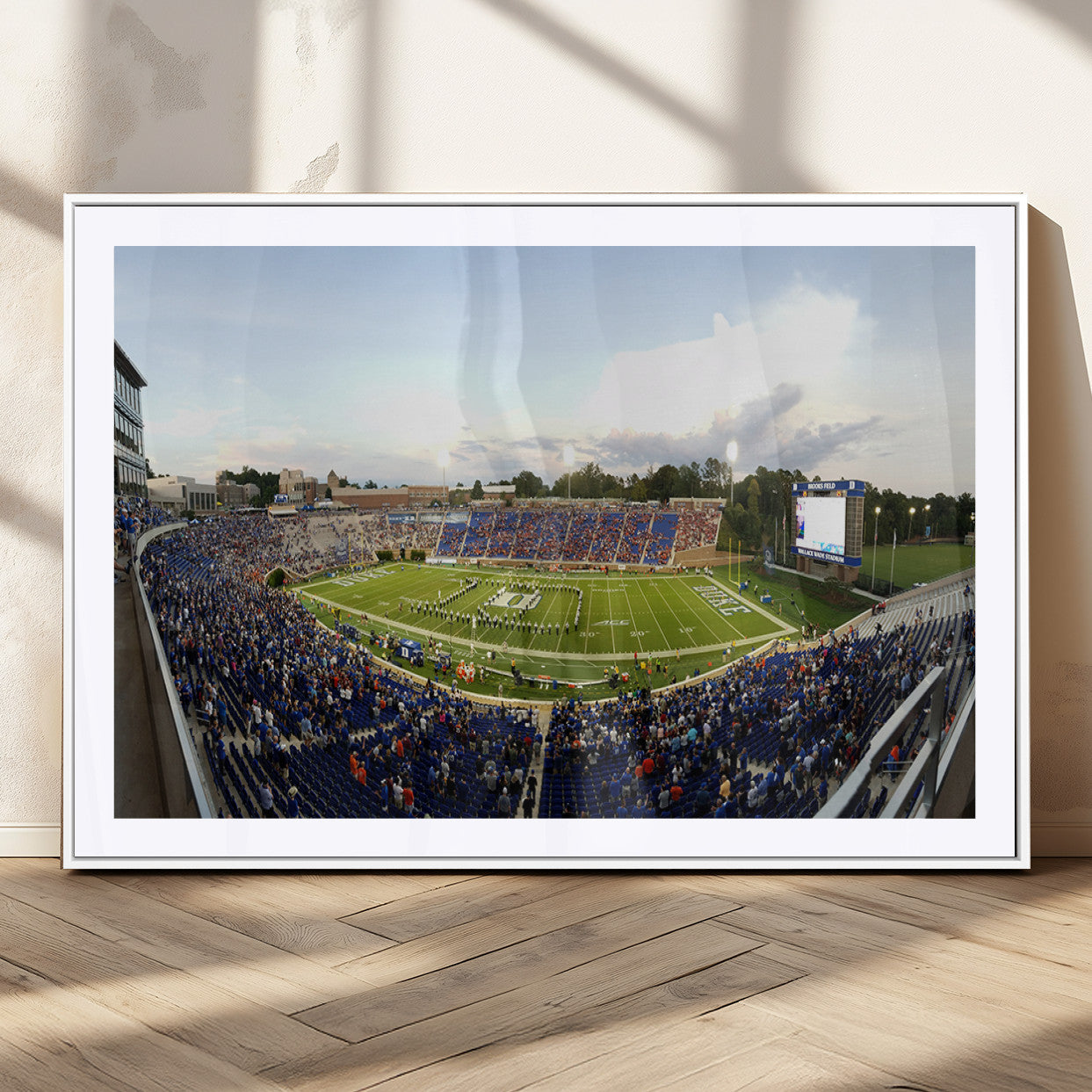 MGC-FP-36x24 - The Duke University Blue Devils Football Team Print - Durham Wallace Wade Stadium Wall Art Canvas