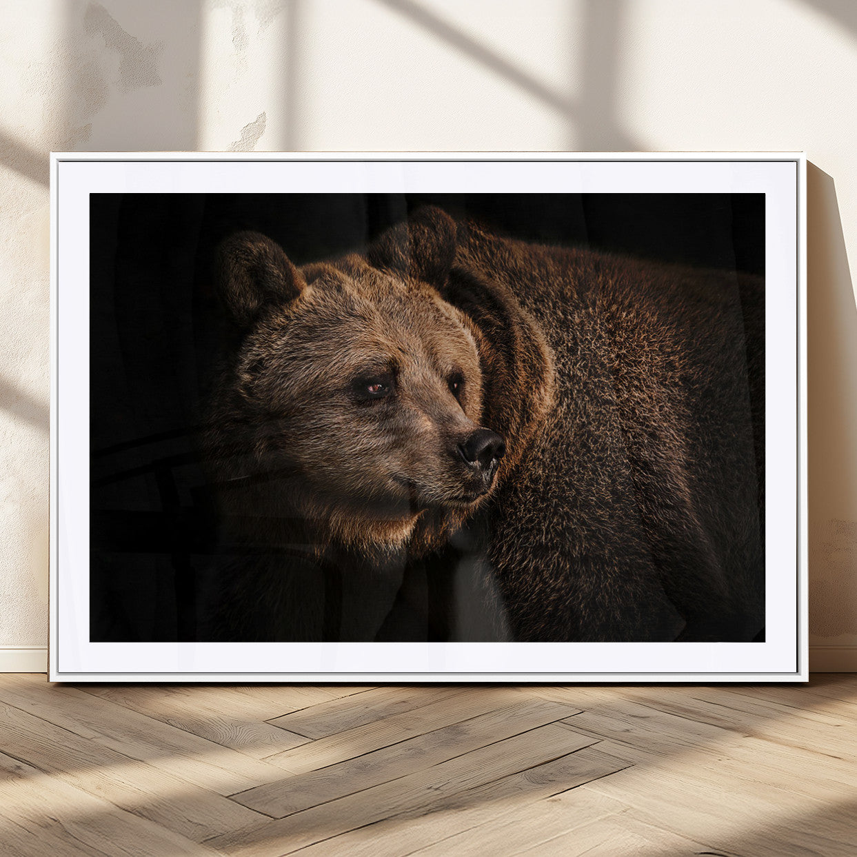 MGC-FP-36x24 - Wild Grizzly 399 Bear Canvas Wall Art Print, Bear Animal Canvas Artwork Print, Black Bear Wall Art