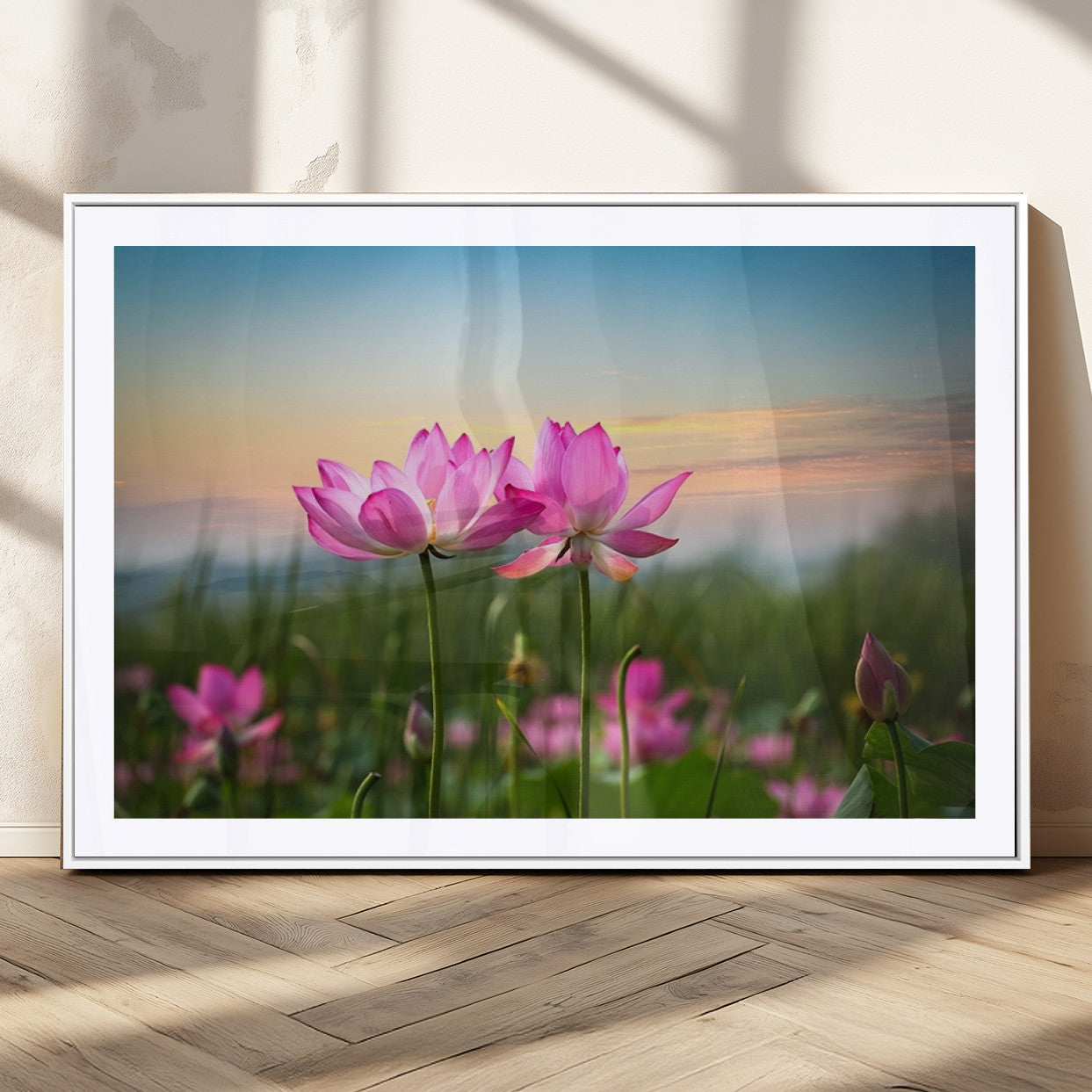 MGC-FP-36x24 - Pink Flower on the Mountain Canvas Print, Framed Pink Flower Canvas Wall Art
