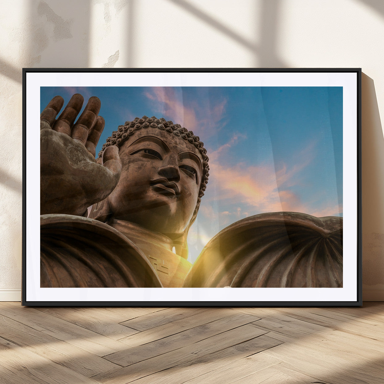 MGC-FP-36x24 - Buddha Statue and Daylight Wall Art, Buddha Statue Wall Art Canvas Print