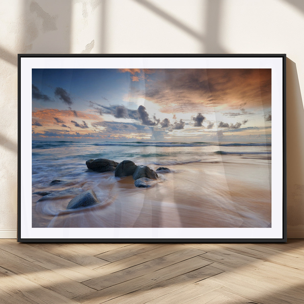 MGC-FP-36x24 - Serene Weather On The Beach Wall Art Canvas Print