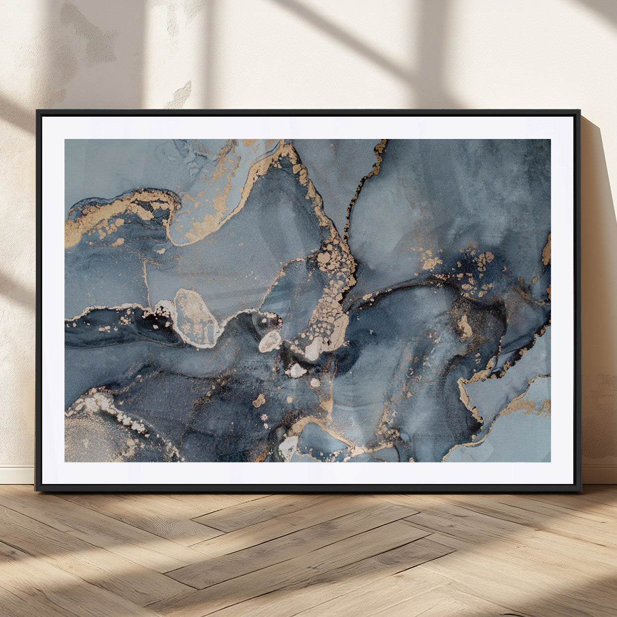 17119-MGC-FP-36x24_Black-Multipanel Marble Fluid Effect Wall Art Abstract Canvas Wall Art Print