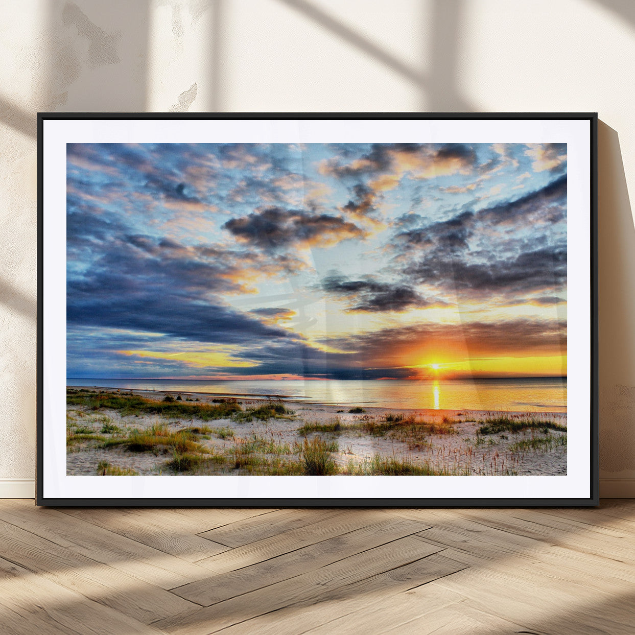 MGC-FP-36x24 - Sunset On The Ocean Wall Art Canvas Print