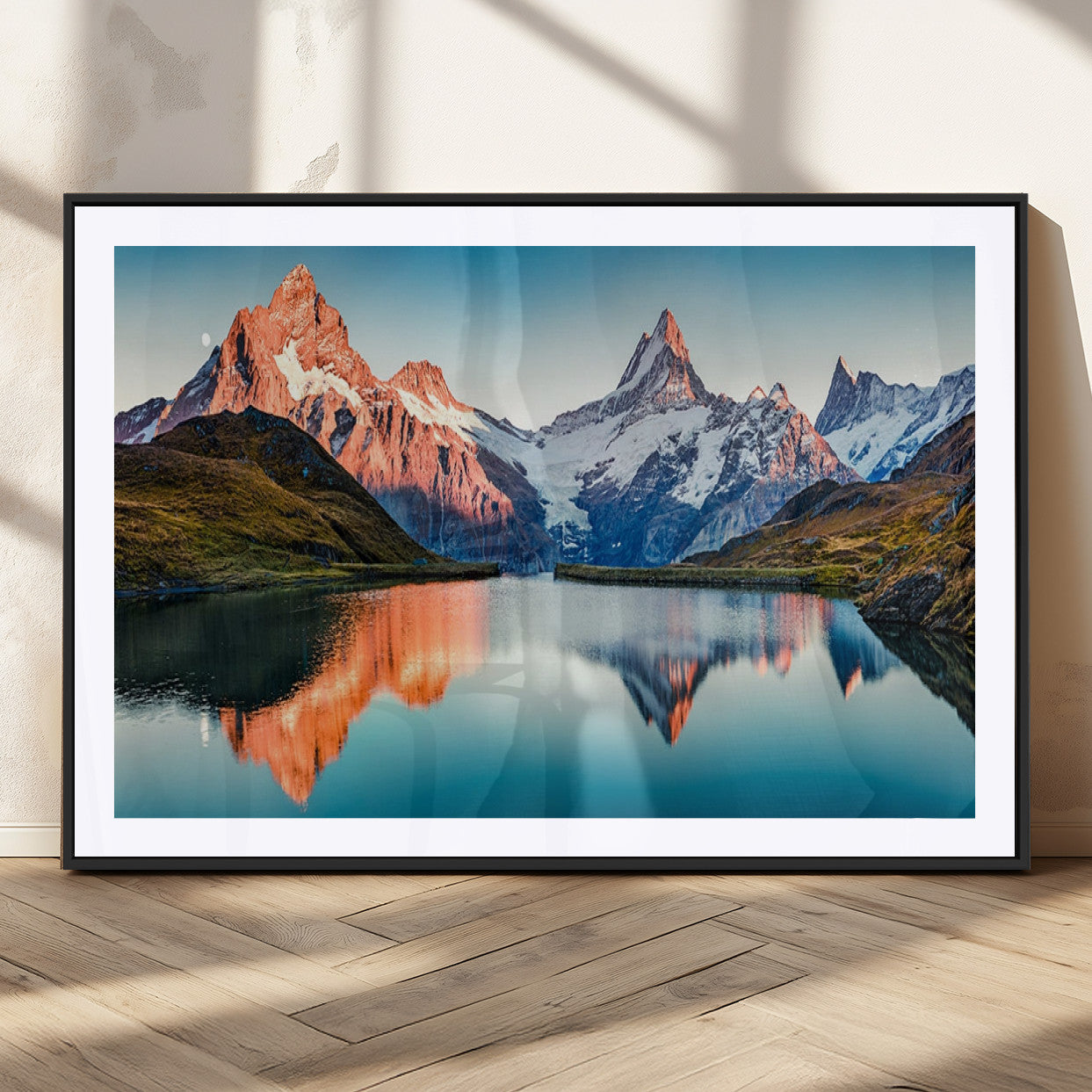 MGC-FP-36x24 - Landscape Mountain and Lake View Wall Art Canvas Print