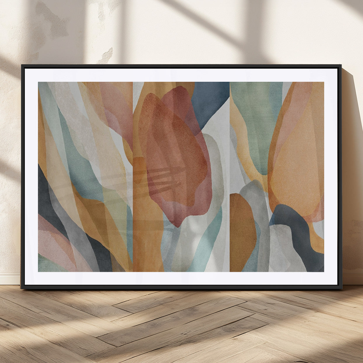 MGC-FP-36x24 - Boho Wall Art Canvas Print Set, Watercolor Boho Wall Art Canvas