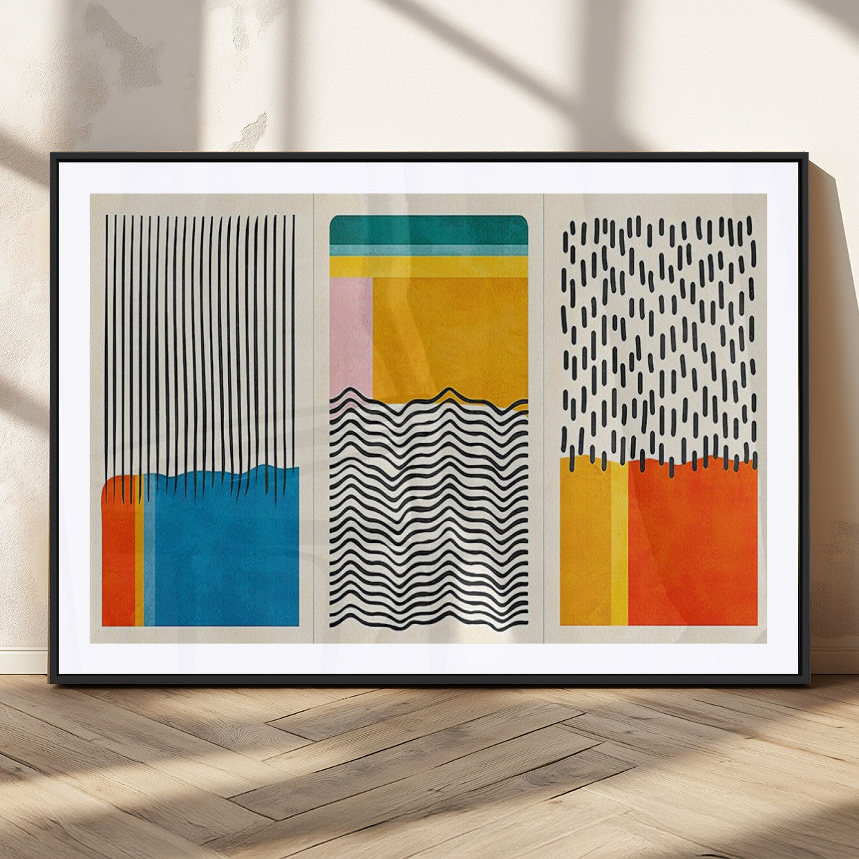 MGC-FP-36x24 - Canvas Print Wall Art Abstract Illustrs Art Boho, Framed Abstract Boho Art