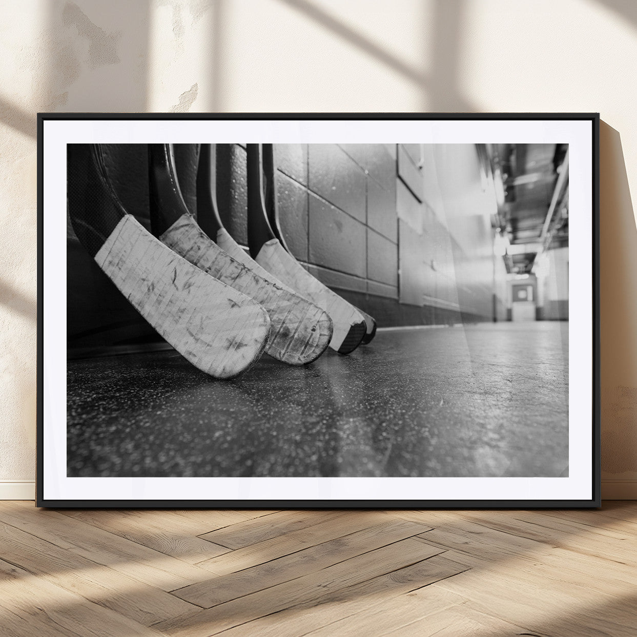 16961-MGC-FP-36x24_Black-Ice Hockey Wall Art Canvas Print
