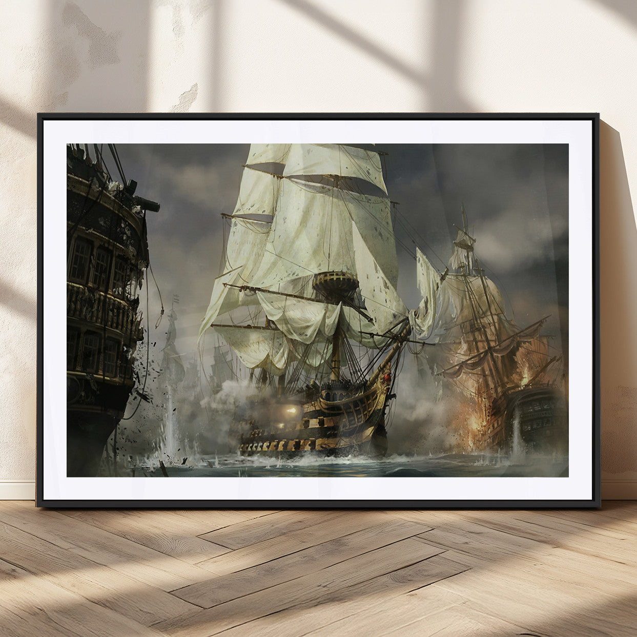 MGC-FP-36x24 - Pirate Ship War Wall Art Canvas Print