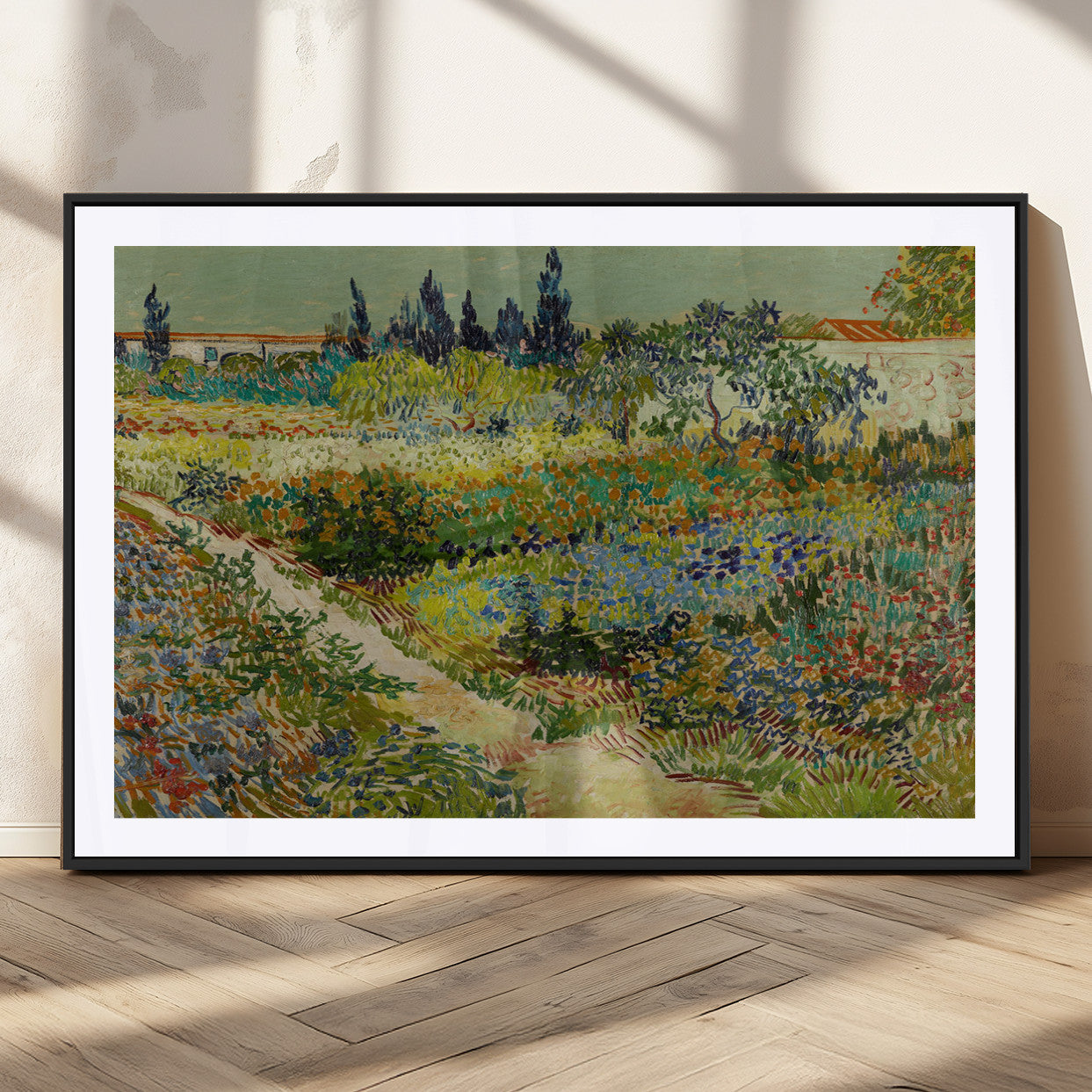 MGC-FP-36x24 - Vincent van Gogh Garden at Arles Wall Art Canvas Print