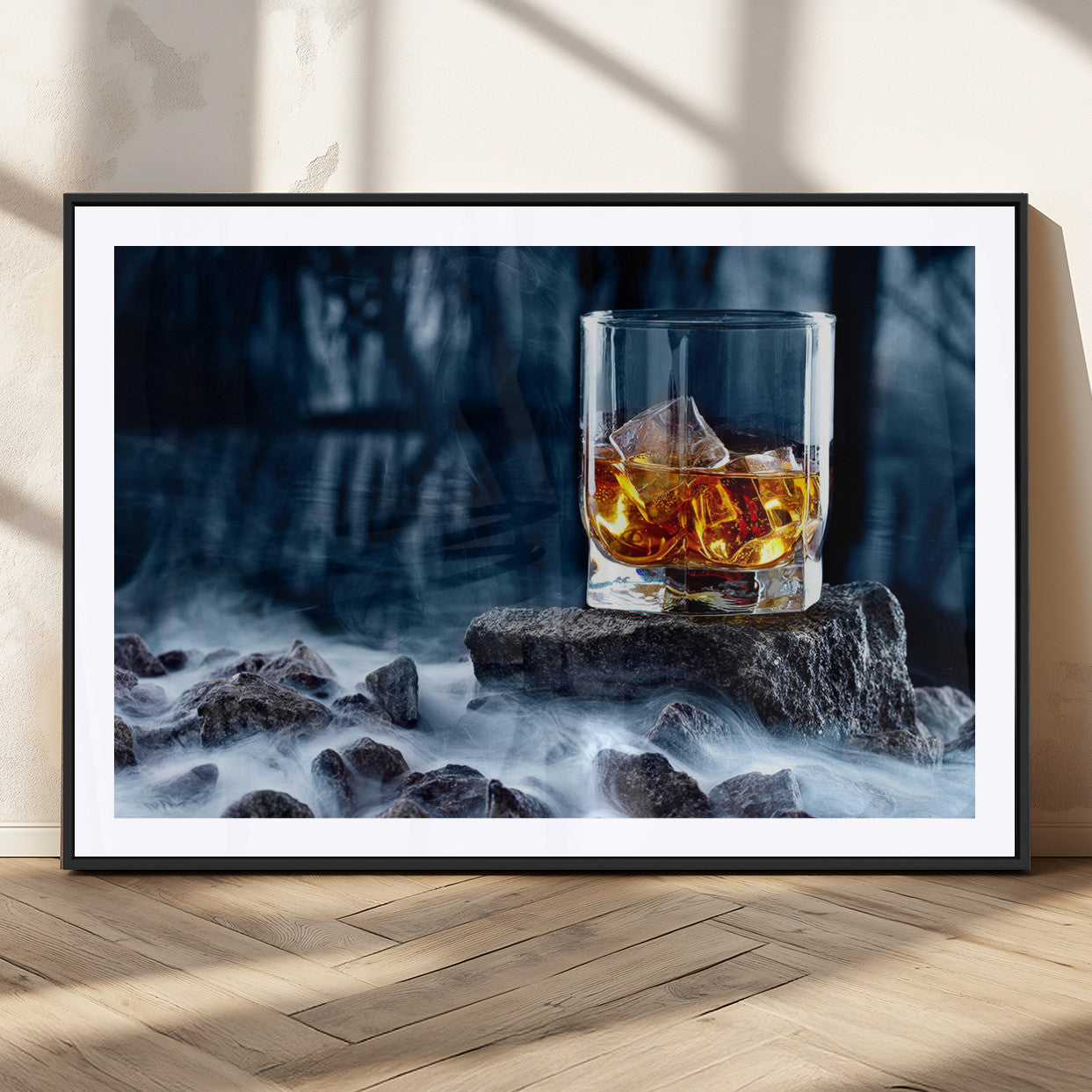 MGC-FP-36x24 - Whiskey Ice Wall Art Canvas Print