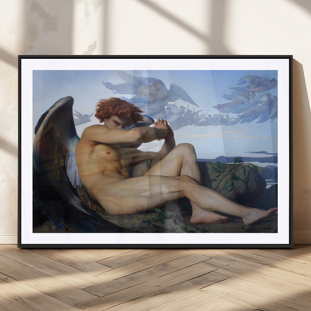 94220-MGC-FP-36x24_Black-Fallen Angel Wall Art Canvas Print – Classic Art, Framed, Ready to Hang - Alexandre Cabanel