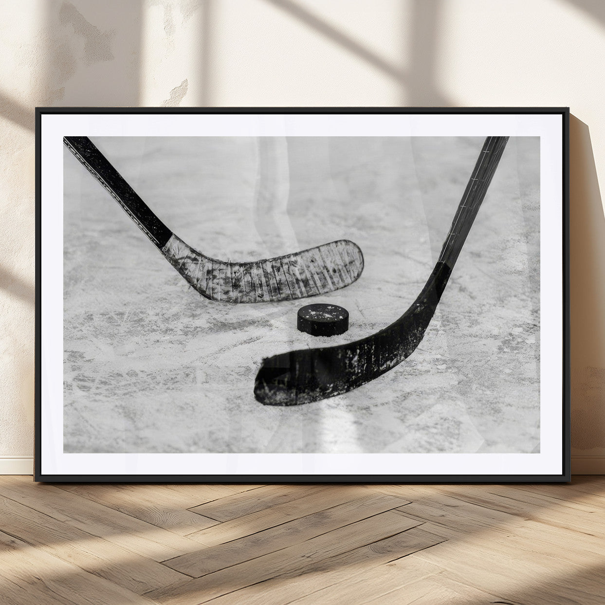 MGC-FP-36x24 - Winter Ice Hockey Sport Canvas Wall Art Print - Hockey Wall Art Print