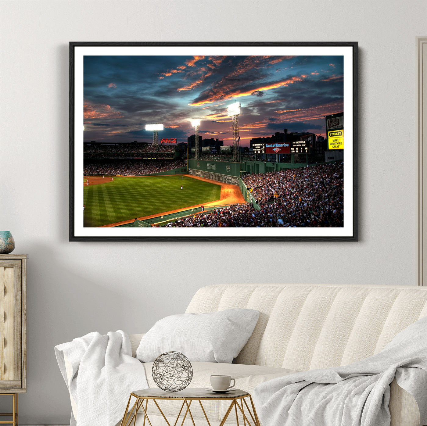 66781-MGC-FP-36x24_Black-Fenway Park Wall Art Canvas Print | Large Baseball Stadium Canvas Print for Boston Red Sox Fans |