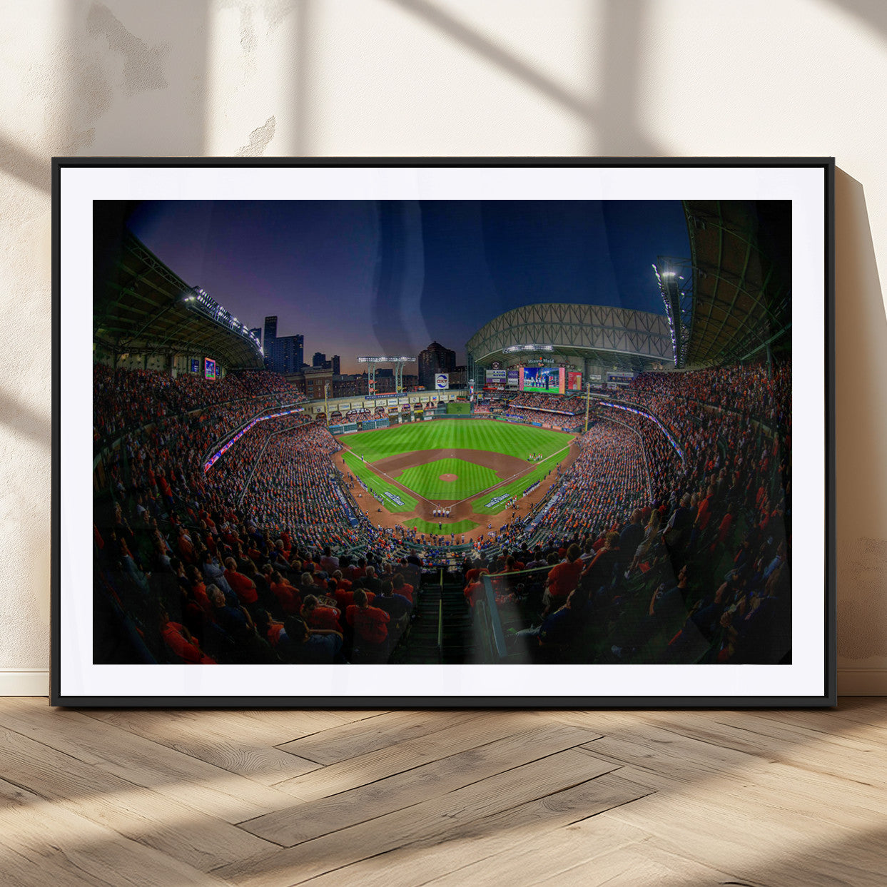 MGC-FP-36x24 - Houston Astros Baseball Print Canvas - Houston Minute Maid Park Stadium Wall Art Canvas Print