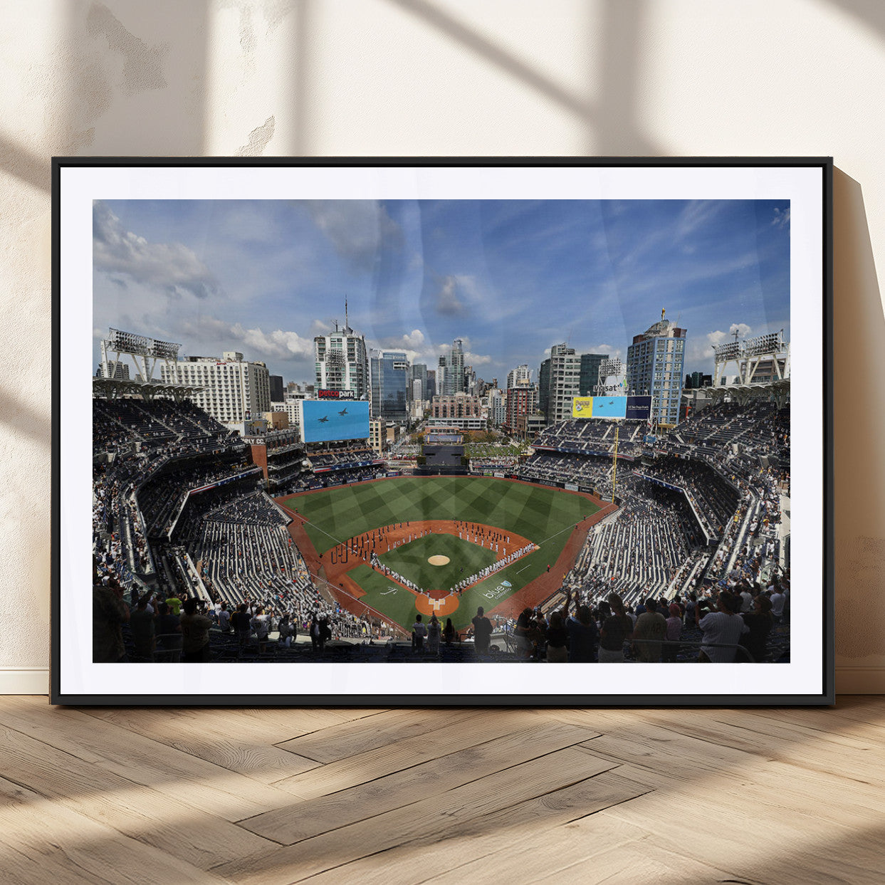 MGC-FP-36x24 - San Diego Padres Baseball Team Print - Petco Park Stadium Wall Art Canvas Print