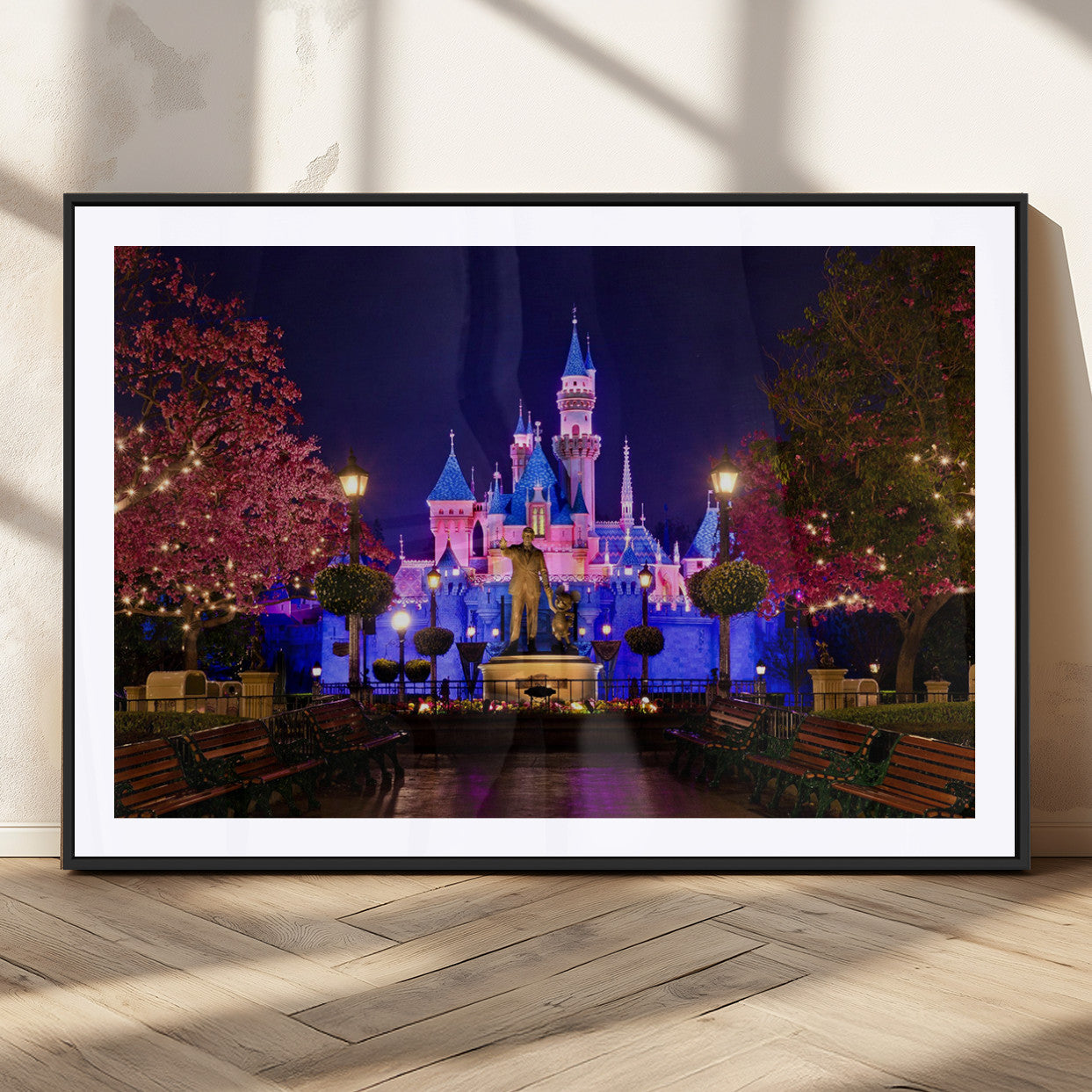 MGC-FP-36x24 - Castle Large Wall Art Disney Magic Kingdom Kids Room Decor - Disney World Christmas Home Decor Child