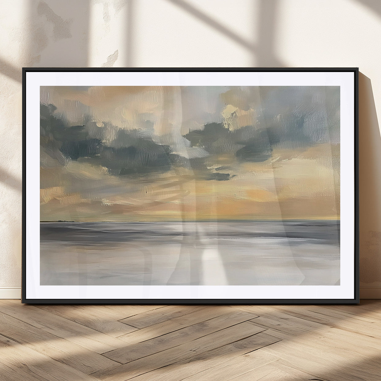 MGC-FP-36x24 - Modern Coastal Artwork with Vibrant Abstract Ocean Waves Wall Art Canvas Print for Contemporary