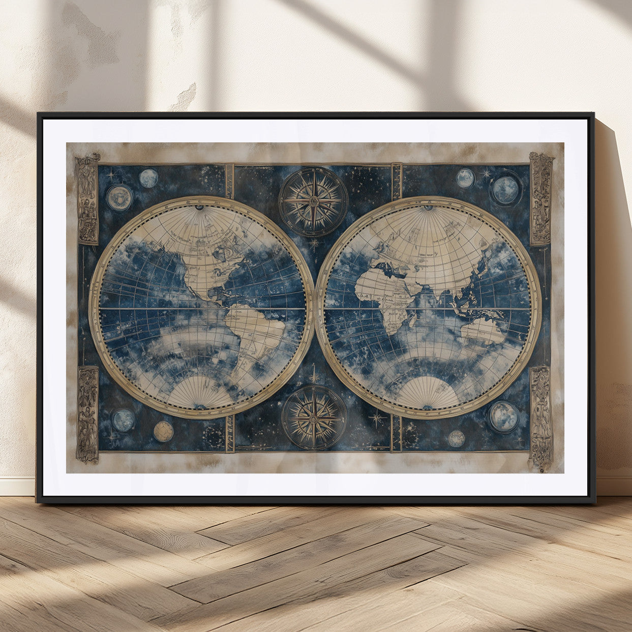 MGC-FP-36x24 - World Map Canvas Print