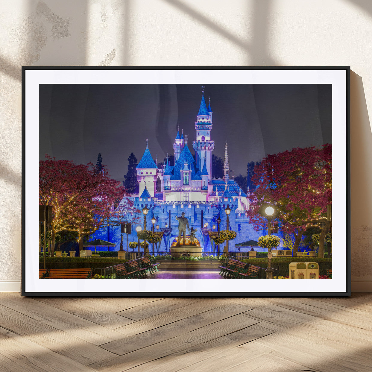 66710-MGC-FP-36x24_Black-Large Disney Castle Wall Art Canvas Print - Magic Kingdom Kids Room Decoration Disney World