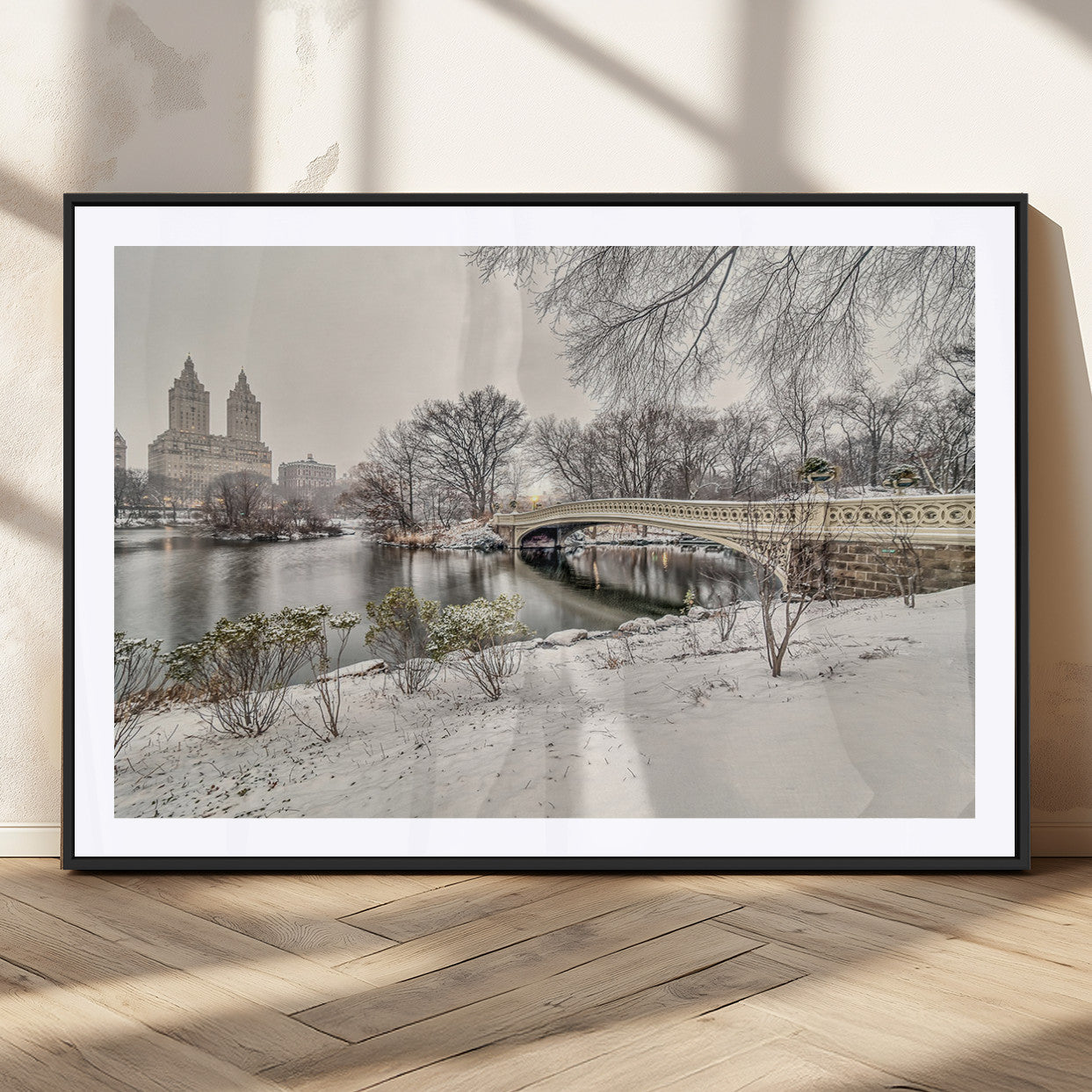 MGC-FP-36x24 - The Bow Bridge in Central Park Canvas, The Bow Bridge Canvas Print