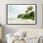Relaxing Beach Wall Art Canvas Print, Framed Ocean View Art Picture Print, Coastal Serenity Perfect Tropical Coastal Decor Artwork