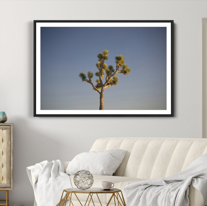 Joshua Tree Art Wall Art Canvas Print, Framed Desert Landscape Art Picture Print, Southwestern Nature Perfect Southwestern Boho Decor