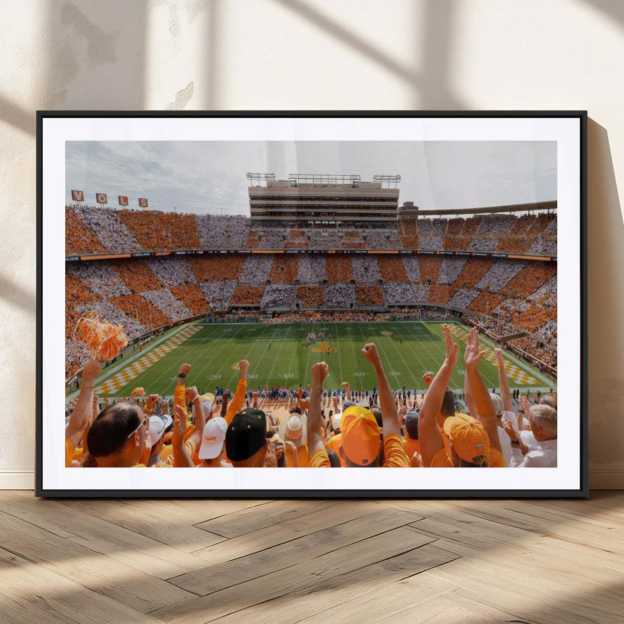 76011417-MGV-CV-36X24-Tennessee Neyland Stadium Wall Art Print, Sports Arena Canvas Wall Art, Panoramic Stadium Canvas Print, Modern Athletic Field Art Printing