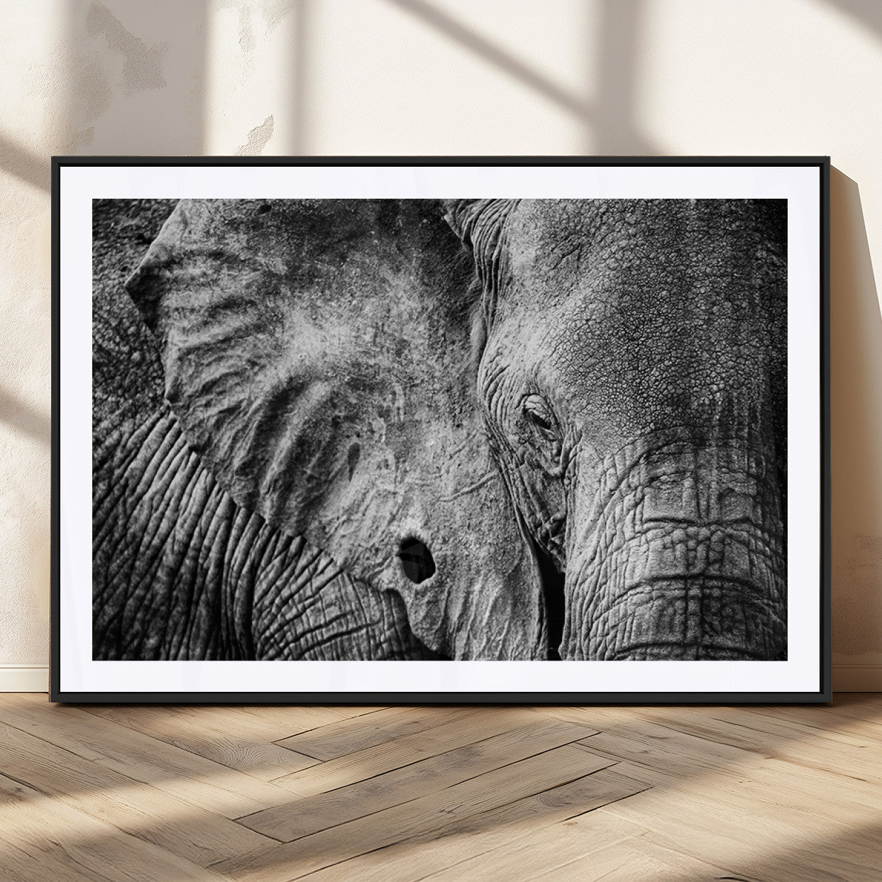 MGC-FP-36x24 - Wild Old Elephant Wall Art Canvas Print