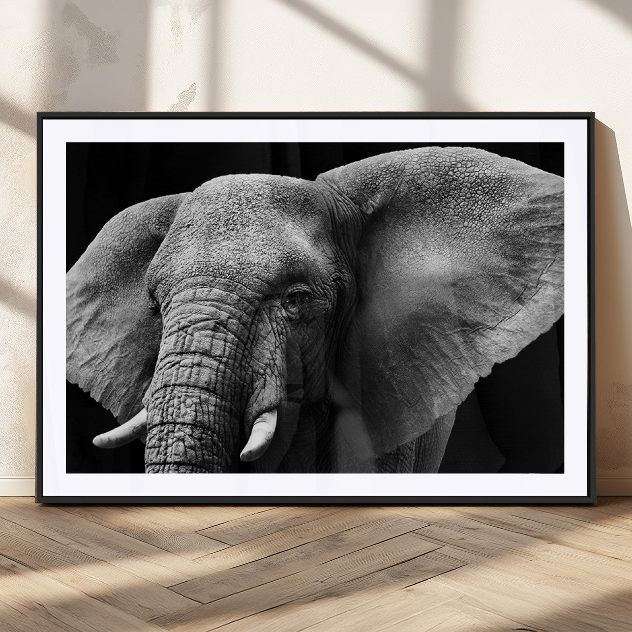 MGC-FP-36x24 - Big Elephant Close Up Wall Art Canvas Print