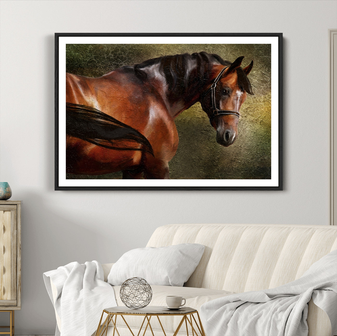 76810-MGC-FP-40x30_Black-Wild Horses Wall Art Canvas Print