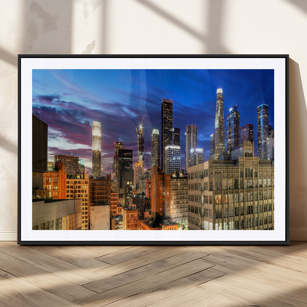 MGC-FP-36x24 - Los Angeles Night Wall Art Canvas Print