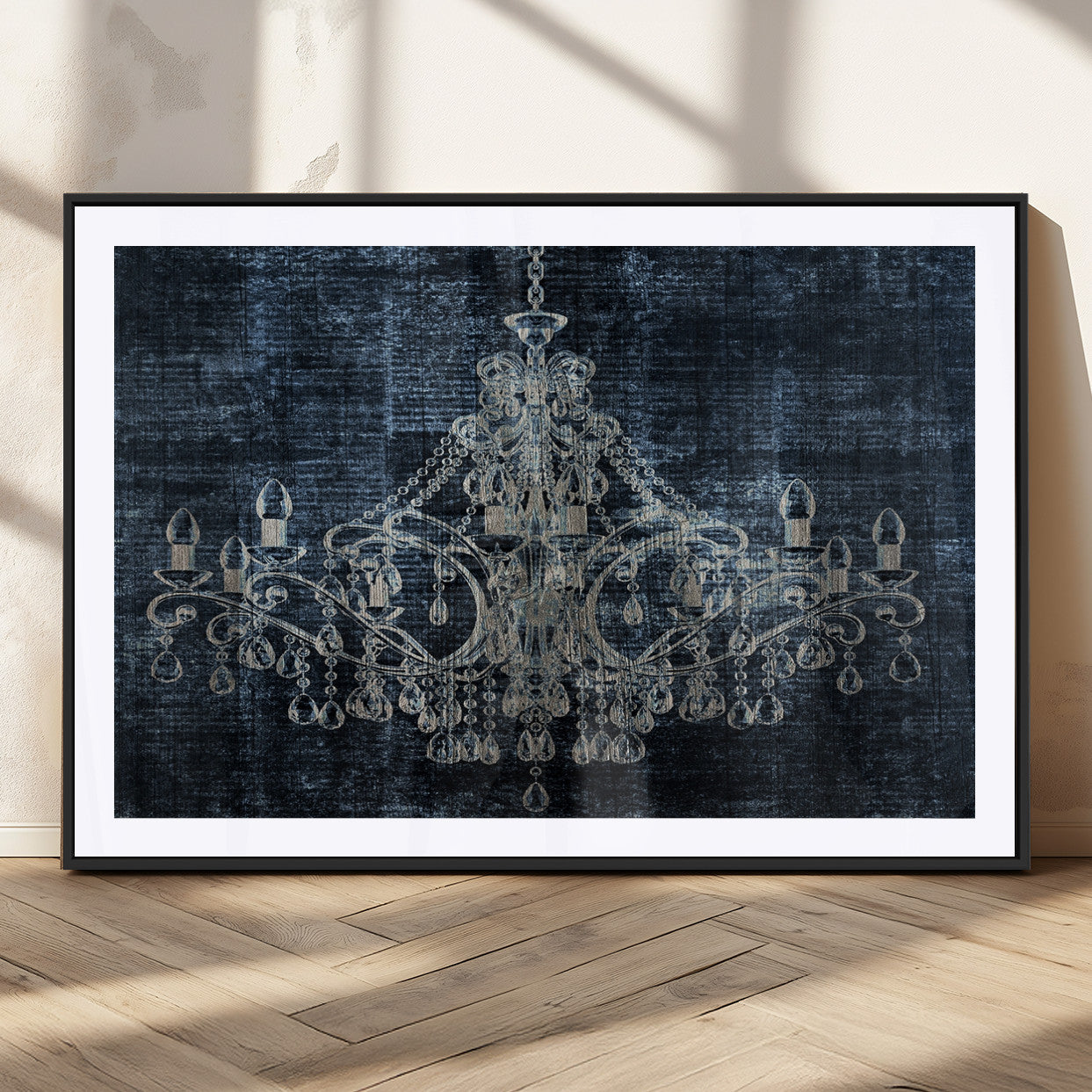 MGC-FP-36x24 - Dark Chandelier Wall Art Canvas Print