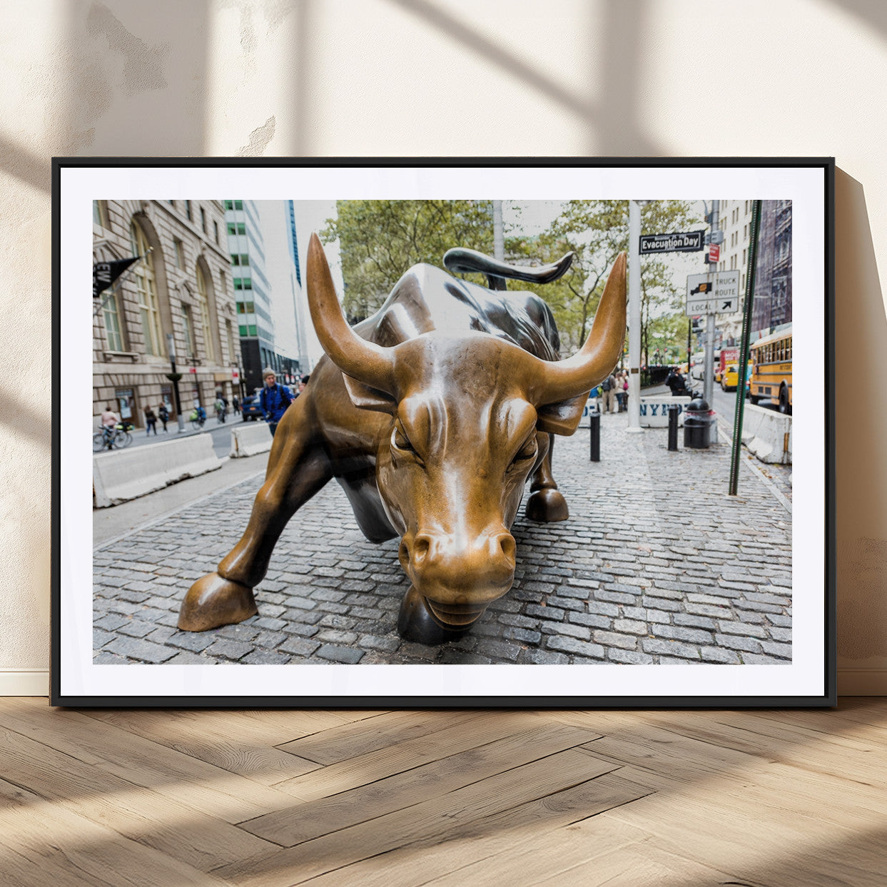 MGC-FP-36x24 - Charging Bull Wall Art Canvas Print